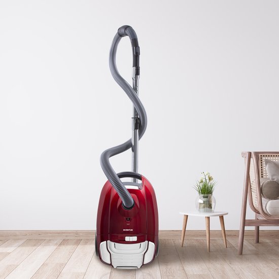 Inventum ST306RZA - Staubsauger mit Beutel - 3 Liter - HEPA 13 - Kabellänge 7 Meter - Rot