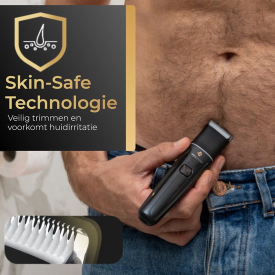 Wellshave 2 in 1 Bodygroomer Men - Multitrimmer für Körper und Bart - Schamhaartrimmer Men - Körpertrimmer Men - Nasentrimmer - Dual Groomer