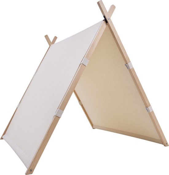 Sunny Como Spielzelt Creme- Wigwam Tipi-Zelt für Kinder - FSC Holzstangen - 123x106x107cm