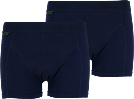 Basset Bamboo Herren Boxershorts dunkelblau 2er-Pack - Größe M