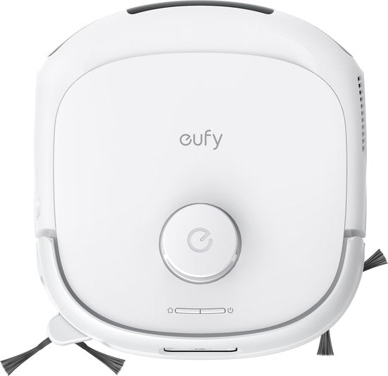 eufy Staubsaugerroboter Omni E25, HydroJet-Wischsystem, 20.000 Pa Saugleistung, DuoSpiral-Bürsten zum Entwirren, CornerRover-Arm zur Reinigung von Ecken, All-in-One-Station, für Familien mit Haustieren und Kindern.