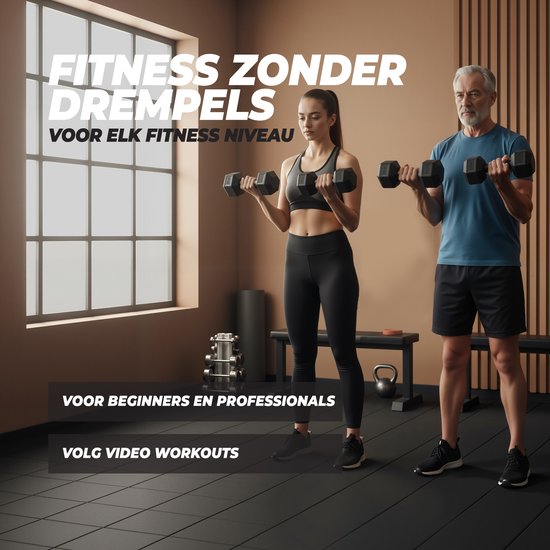 VirtuFit Hexa Dumbbell Pro - 12,5 kg - Sechseckhantel - Langlebig und strapazierfähig - Krafttraining - Gewicht - CrossFit & Fitness - Geeignet für Anfänger und Profis - Pro Stück verkauft