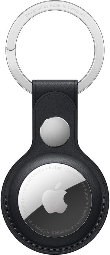 Apple - Airtag Schlüsselanhänger - Leder - Schwarz