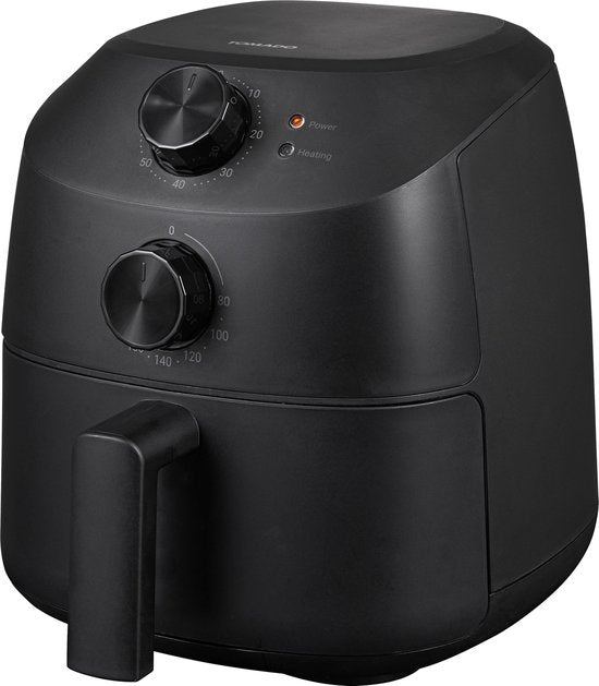 Tomado TAF2001B - Mini Airfryer - 2 Liter Fassungsvermögen - Für 1 oder 2 Personen - Kleine Heißluftfritteuse - PFAS-frei - Schwarz