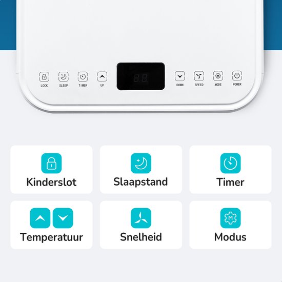 Bloomfold Mobile Air Conditioner - 9.000 BTU - 4-in-1 - Klimaanlage mit Fensterdichtungs-Kits - Schlafzimmer-Klimaanlage - Wohnzimmer-Klimaanlage - kühlt bis zu 25mÂ²