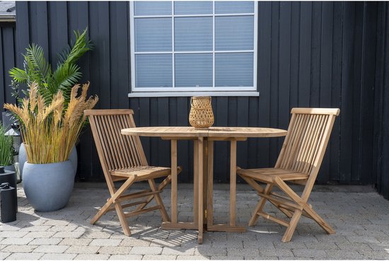 Haus Nordic Balkontisch Huelva Teak faltbar