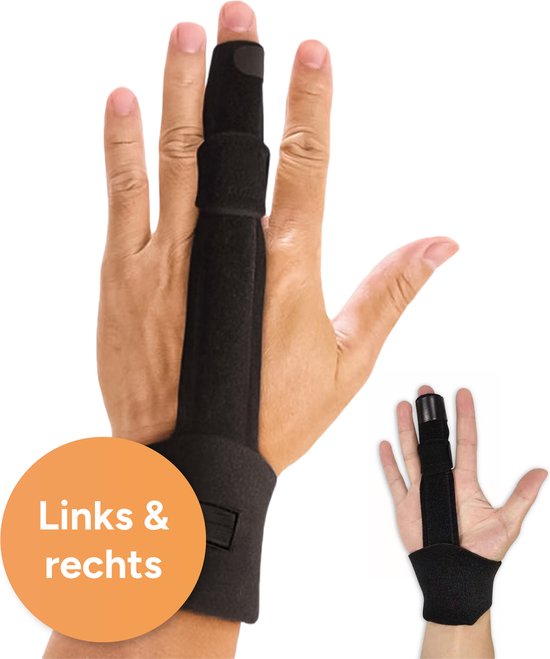 Fingerschiene - Mittelfinger - Einheitsgröße - Für alle Finger geeignet - Fingerschiene - Schwarz - Fingerschiene - Fingerschiene - Zeigefinger - Triggerfinger - Ringfinger - Hammerfinger - Schiene