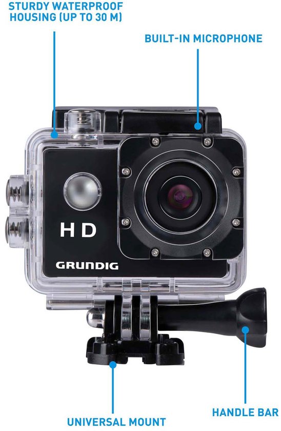 Grundig Action Cam HD 720p - Kunststoff