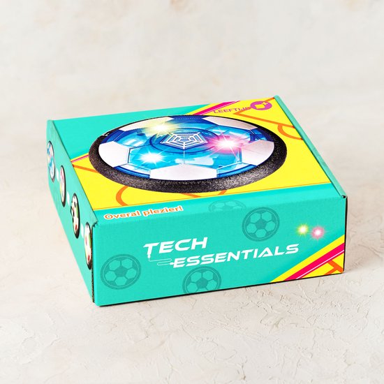 Tech Essentials Hover Ball - 18cm - Led-Beleuchtung - Wiederaufladbar - Hover - Soft Indoor Fußball - Indoor Air Toy Ball - Kinder