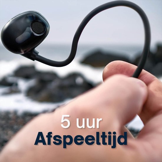 Grundig Bone Conduction Earbuds - Bluetooth-Ohrhörer mit 5 Stunden Wiedergabezeit - kabellose Ohrhörer für Musik und Freisprecheinrichtung - inkl. USB-C-Ladekabel