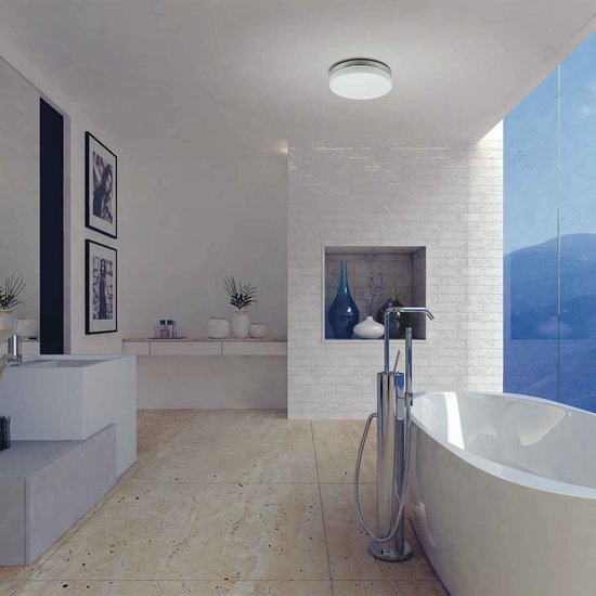 Deckenleuchte Steinhauer Ikaro 1363ST Stahl Ø 24 cm – Modernes Design mit 4-Stufen-Dimmer, geeignet für den Innenbereich sowie die Badezimmerzonen 2 und 3