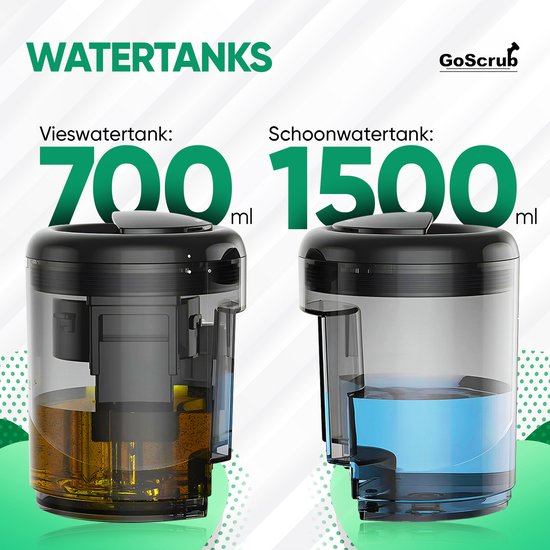 GoScrub® Professioneller Teppichreiniger - Flecken- und Sofareiniger - Für Sofa, Auto, Matratze - Inklusive Reinigungsmittel - Reiniger - Sitzreiniger