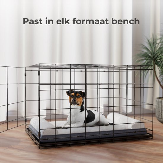CozySense® Orthopädisches Hundekissen - 75 X 45 cm - Größe M - Wasserdicht - Geeignet als Sitzkissen & Hundebett - Waschbarer Bezug - Weiß