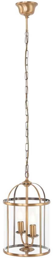 Hängeleuchte Pimpernel 5971BR Bronze Ø 23 cm Klassische Laterne von Steinhauer, höhenverstellbar, Glas und Metall, für den Innenbereich