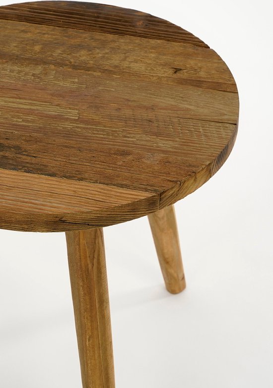 Mica Decorations - Bold Beistelltisch - Recyceltes Holz - H36 x Ø33 cm - Braun