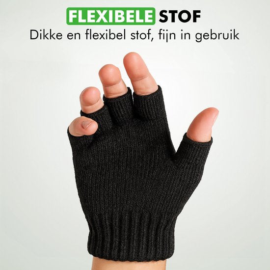 Travelhawk Fingerlose Handschuhe - Damen und Herren - Fingerlose Handschuhe - Einheitsgröße - Schwarz
