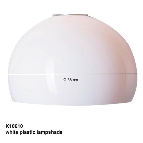 Steinhauer - Lampenschirm - Rund 38 cm - Kunststoff - Weiß