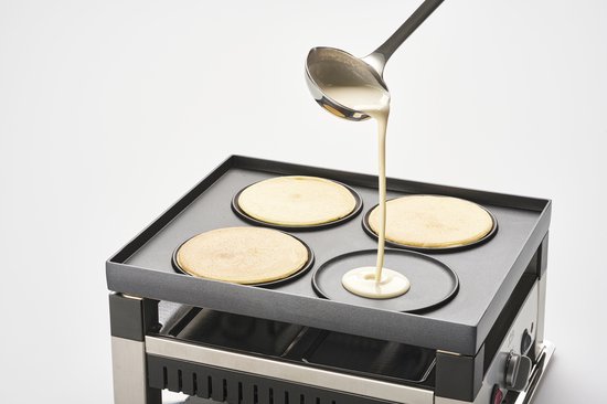 Solis Raclette & Pizza Grill - Gourmet Set 4 Personen - Raclette Gourmet Set - Tischgrill mit 4 verschiedenen Funktionen