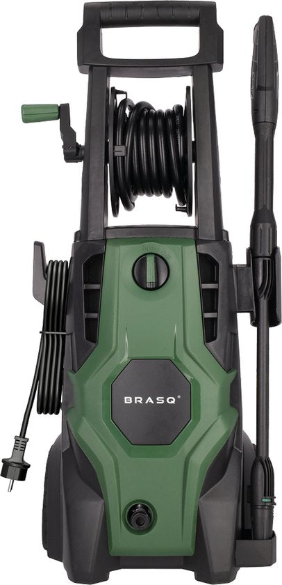 BRASQ Hochdruckreiniger Deluxe - Terrassenreiniger - Hochdrucksprühgerät - 1700W - 150 bar - 450 L/H - Komplettset