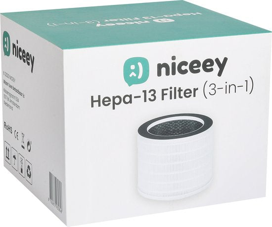 Niceey - HEPA 13 Luftfilter - Geeignet für alle Geräte mit HEPA13 Filter - HEPA13 Filter - Weiß