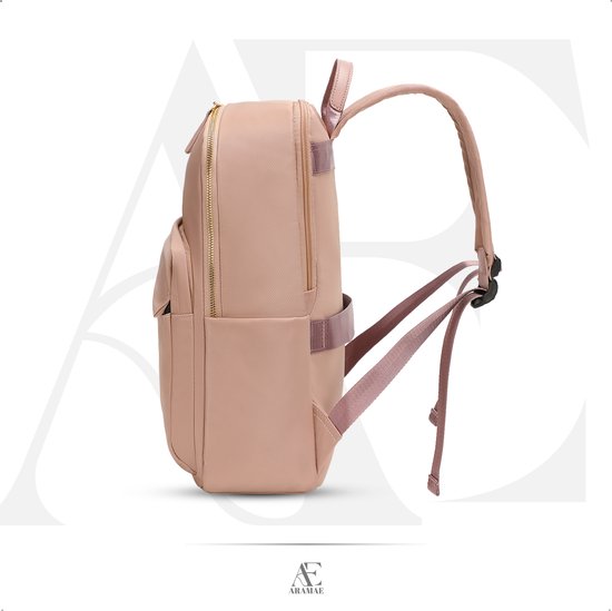 aramae® - Rucksack Damen - Rucksack Damen - Rucksack Mädchen - Laptoptasche 14 Zoll - Schultasche - Rucksack Pink