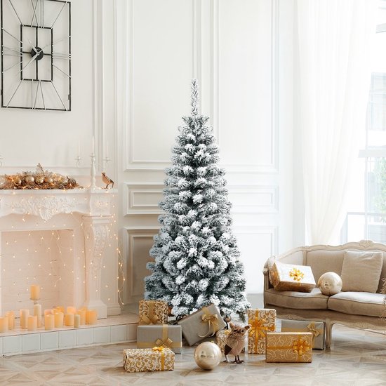 Coast Künstlicher Weihnachtsbaum - Weiß verschneit - MIT Premium PVC Nadeln - 135cm