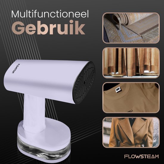 FLOWSTEAM® Luxury Clothes Steamer - Hand Steamer - Steamer Clothes - Lavender Edition