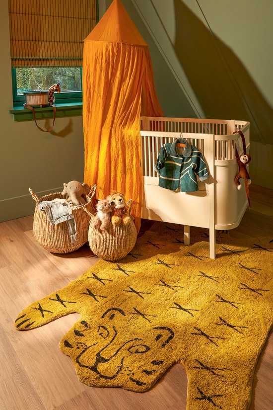 In The Mood Collection Kinderteppich Tiger – Baumwolle – 180 x 120 cm – Gelb
