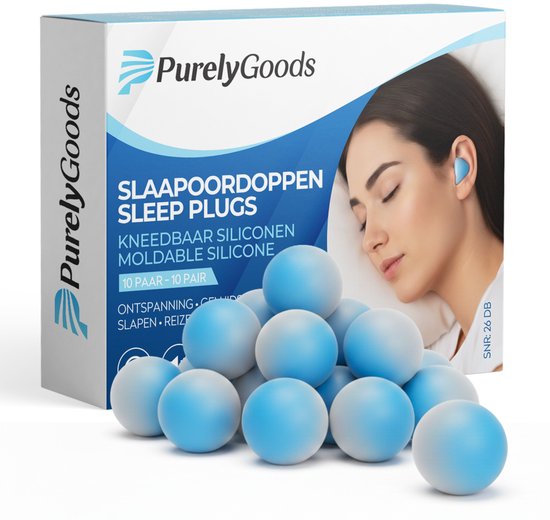 PurelyGoods® Schlaf-Ohrstöpsel - 20 Silikon-Schlaf-Ohrstöpsel - Anti-Schnarch - Seitenschläfer
