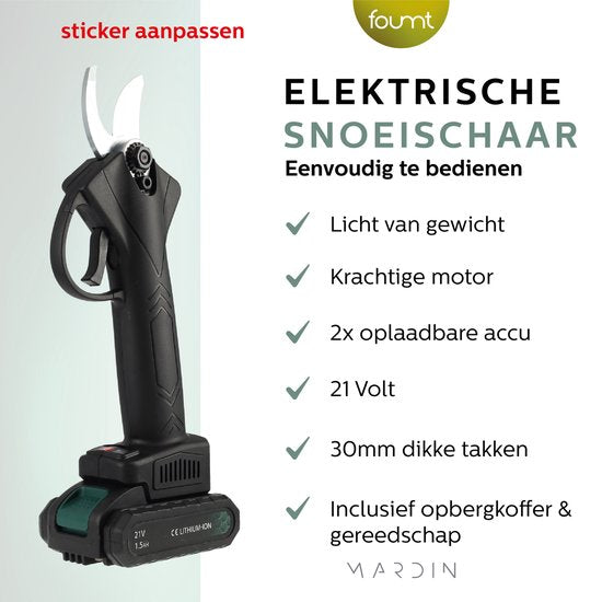 Elektrische Baumschere - Schwarz