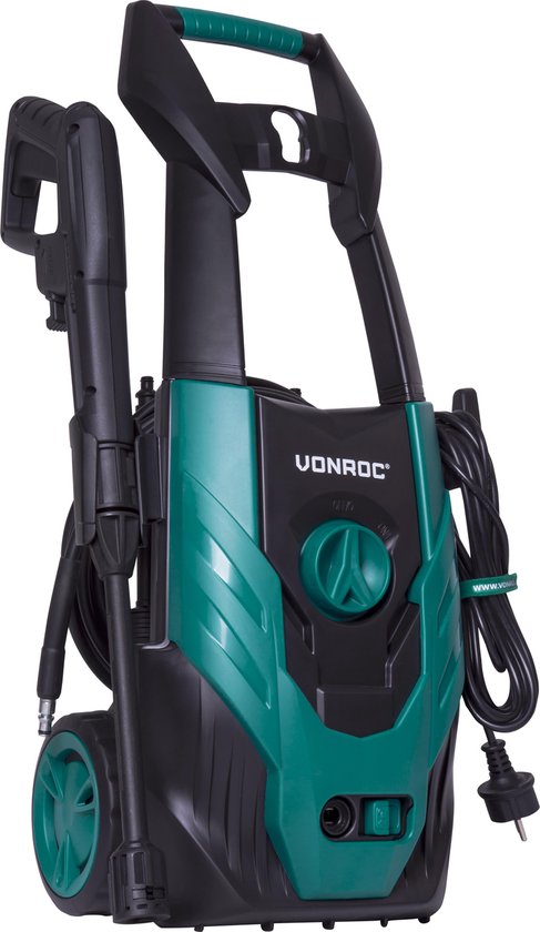 VONROC Hochdruckreiniger V14-1 - 1400W - 110 bar - 390 l/h - Inkl. 5m Schlauch, Düsen und Zubehör