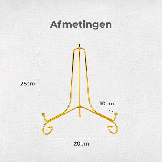 Air Sign Stand - Groß - Schilder und Bücher - Display - Ständer - Halter - Stütze - Gestell - Aufhänger - Ornamentale Schilder - Kochbuch - Gold - Metall