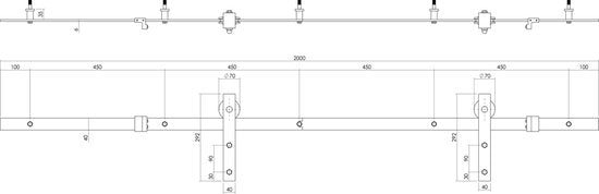 Intersteel Schiebetürsystem Basic mattschwarz