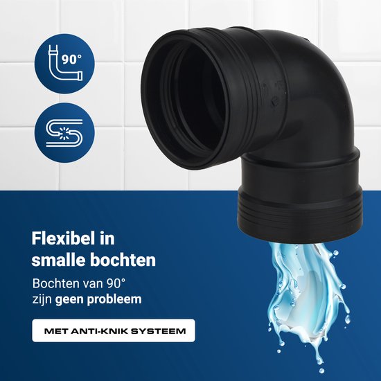Techweise - Kanalisationsschlauch passend für Kärcher K2 bis K7 - 20M - Mit 4 rückwärtigen Hochdruckdüsen