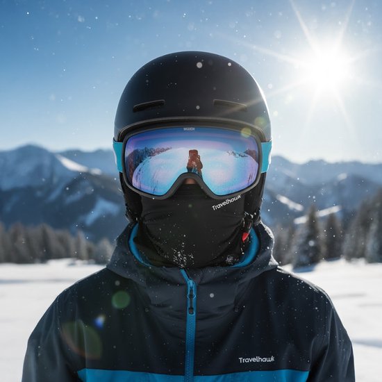 Travelhawk Balaclava - Helmmütze - Motorrad/Roller Sturmhaube - Schwarz