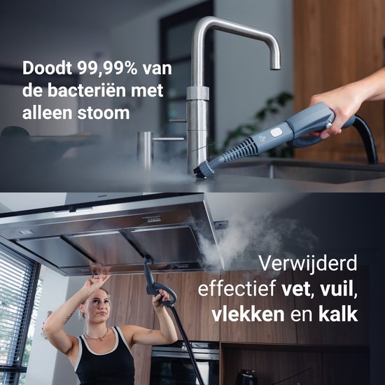 Techweise 16-in-1 Dampfreiniger - 45 Minuten Dampfen - 4 bar - Teppichreiniger - Reinigungsmaschine - Fleckenreiniger