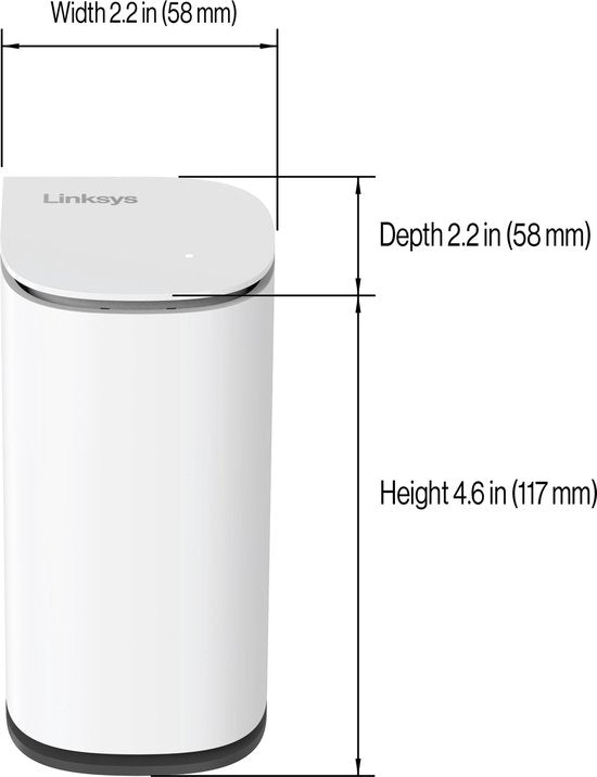 Linksys Velop Micro Mesh 6 - Dual-Band - Mesh WiFi 6 Erweiterungsknoten - 1-Pack - Weiß