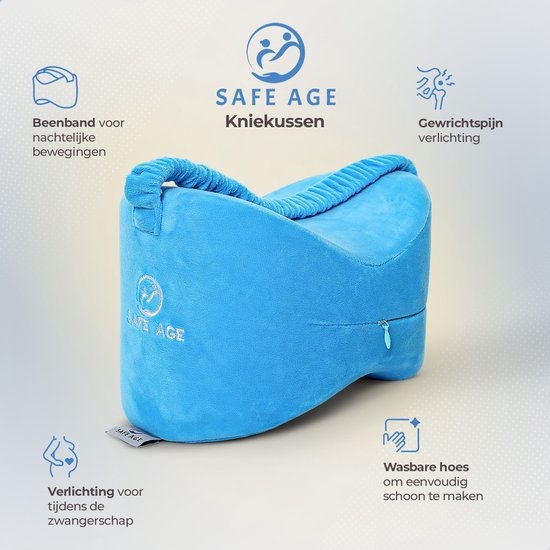 Safelife Kniekissen orthopädisch - Beinkissen für Seitenschläfer - Seitenschläferkissen - Kniekissen für Seitenschläfer - Kniekissen - Seitenschläferkissen für Erwachsene
