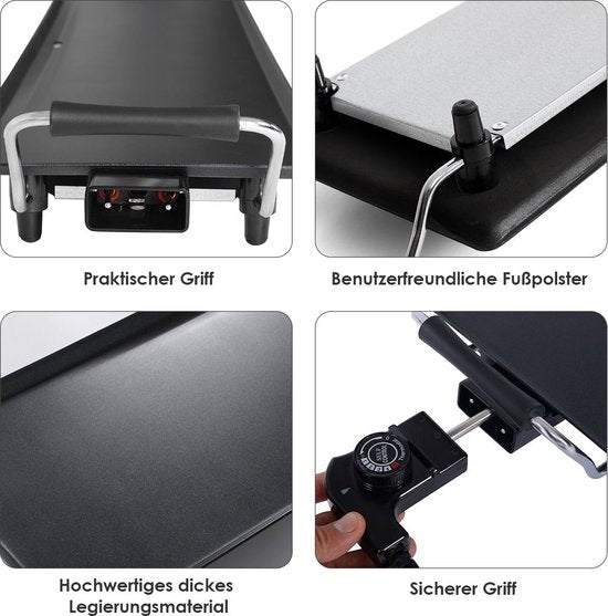 Coast 1800 W Elektrogrill Indoor BBQ Grill Einstellbare Temperatur 90 x 23 cm schwarz