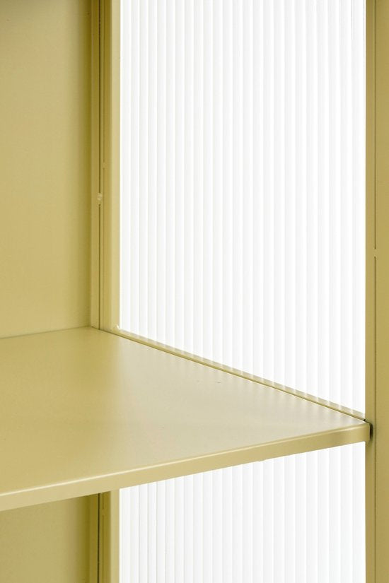 Mica Decorations Clifton Aufbewahrungsschrank mit Türen - L38 x B35 x H90 cm - Metall - Beige