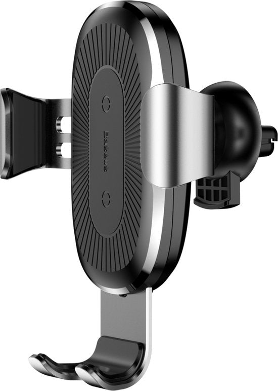 Baseus Schwerkraft Autohalterung Autohalterung + Qi Wireless Charger Silber