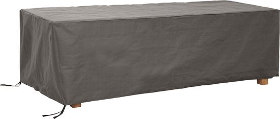 Perel Outdoor-Abdeckung für Tische bis 220 cm, grau, rechteckig, 225 cm x 105 cm x 75 cm