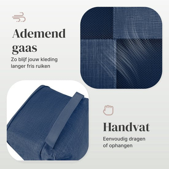 Skycases Travel Essentials Packing Cubes - 6-teiliges Set - Luxus-Kompressions-Organizer aus hochwertigem Nylon - platzsparend und langlebig - ideal für Reisen - Dunkelblau
