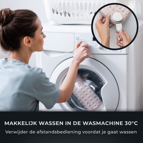 STAUS&BACH HeatMat - Elektrisches Heizkissen (100W) mit 6 Heizstufen und Timer (30, 60 und 90 Minuten) - Waschbar - 30 x 40 cm großes Vlies-Heizkissen - Heizkissen für Nacken, Schulter, Rücken, Bauch (Perioden) und Füße - Dusty Pink