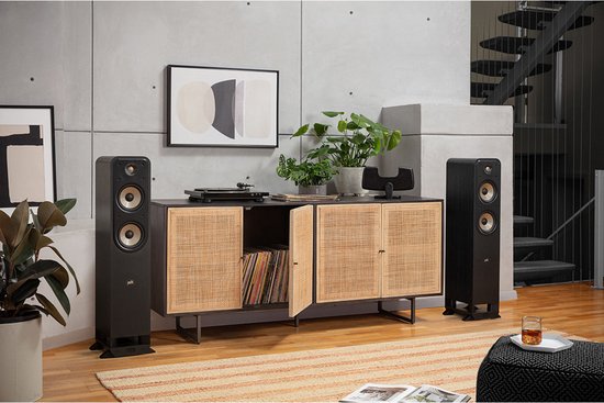 Polk Signature Elite ES55 - Standlautsprecher - 2-Wege - Leistungsstarker 6,5" Bass - Schwarz