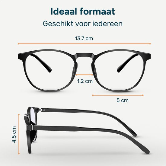 Alyze Blue Light Glasses - Blaulichtbrille - 5,4 x 1,6 x 14,3 cm - Mattschwarz