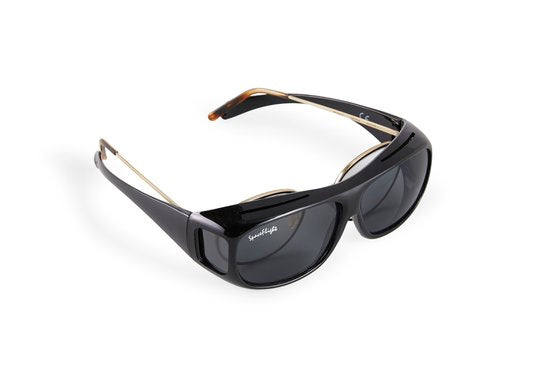 SPACEFLIGHT Overhead Sunglasses - Sonnenbrille in Schwarz - Polarisierte Brille - Unisex - Für Brillen mit einer Breite von maximal 150 mm und einer Höhe von 40 mm - Filterkategorie: 3