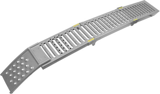 Carpoint Auffahrrampe – ausklappbar – Länge 160–200 cm – Breite 25 cm – Tragkraft 250 kg – Maximale Auffahrhöhe 55 cm – Aluminium – rutschfest