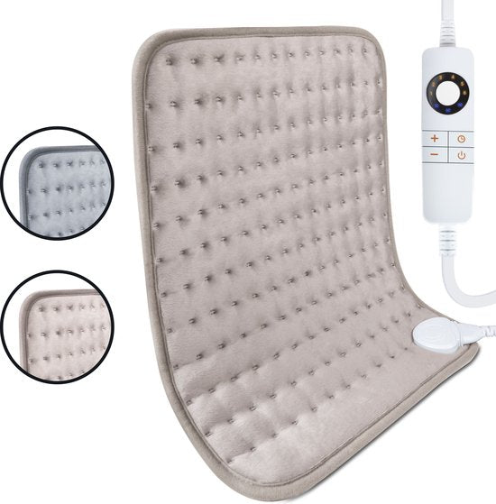 STAUS&BACH HeatMat - Elektrisches Heizkissen (100W) mit 6 Heizstufen und Timer (30, 60 und 90 Minuten) - Waschbar - 30 x 40 cm großes Vlies-Heizkissen - Heizkissen für Nacken, Schulter, Rücken, Bauch (Perioden) und Füße - Dusty Pink