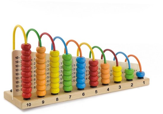 Andreu Toys Rechenperlen-Zählrahmen – Lernspielzeug, mehrfarbig.